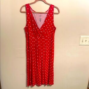St John’s Bay Red Polka Dot Sleeveless Dress